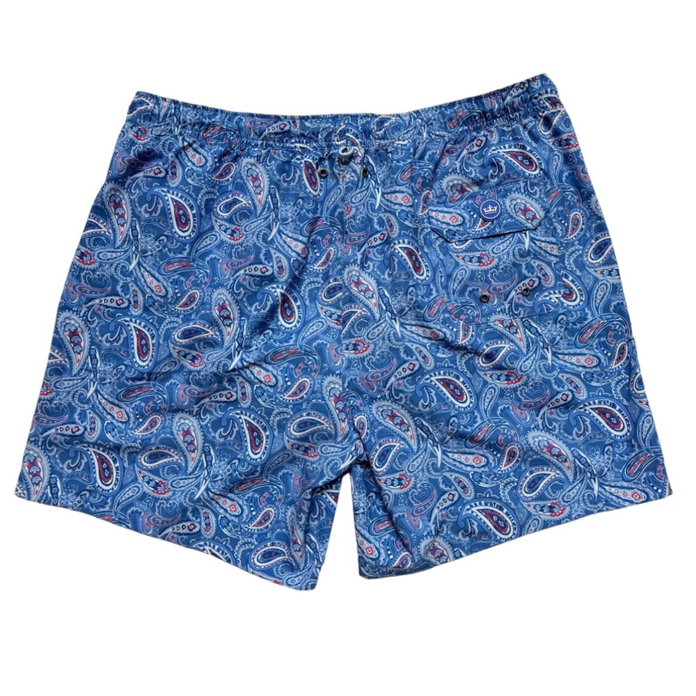 Peter Millar Mens Swim Trunks Sz XL Blue Paisley Print - Picture 2 of 5